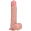 Вибратор Vibrating and Rotating Straight Cock with Balls - 8 / 20,5 cm - Flesh