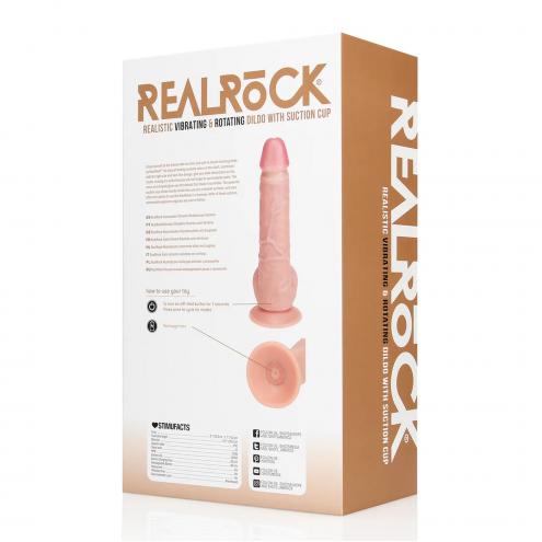 Вибратор Vibrating and Rotating Straight Cock with Balls - 8 / 20,5 cm - Flesh