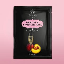 Масажна олія PEACH & SPARKLING WINE MASSAGE OIL 10 ML - 2