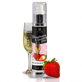 Масажное масло STRAWBERRY & SPARKLING WINE MASSAGE OIL 50 ML