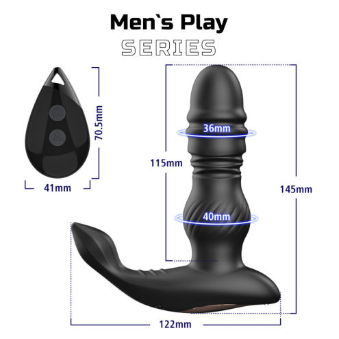 Масажер простати з пультом керування EROSPACE MEN'S PLAY B4