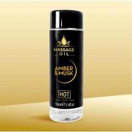 Масажна олійка HOT Massage Oil amber & musk 100 ml - 1