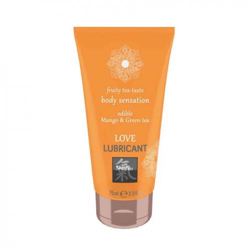 Оральный лубрикант Shiatsu Love Lubricant Body Sensation Edible Mango and Green Tea - манго і зелений чай