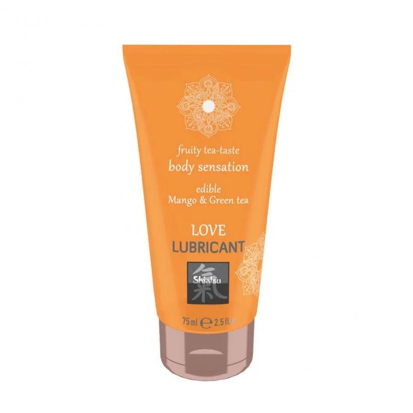 Оральный лубрикант Shiatsu Love Lubricant Body Sensation Edible Mango and Green Tea - манго і зелений чай