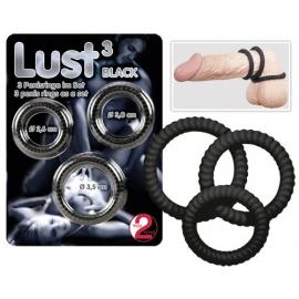 Эрекционные кольца You2Toys Lust, 3 шт, черные