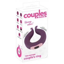Кільцеподібний вібратор для пар COUPLES CHOICE TWO MOTORS COUPLE'S RING - 1