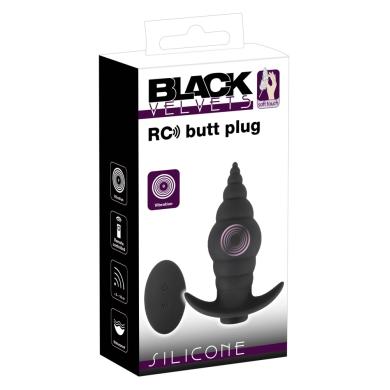 Анальная пробка с вибрацией Black Velvets RC Butt Plug