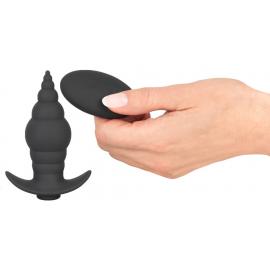 Анальна пробка з вібрацією Black Velvets RC Butt Plug - 5