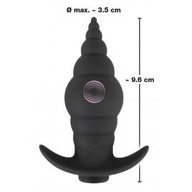 Анальна пробка з вібрацією Black Velvets RC Butt Plug - 3