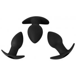 Набір анальних пробок з віброкулею BV Vibrating Butt plug set - 3