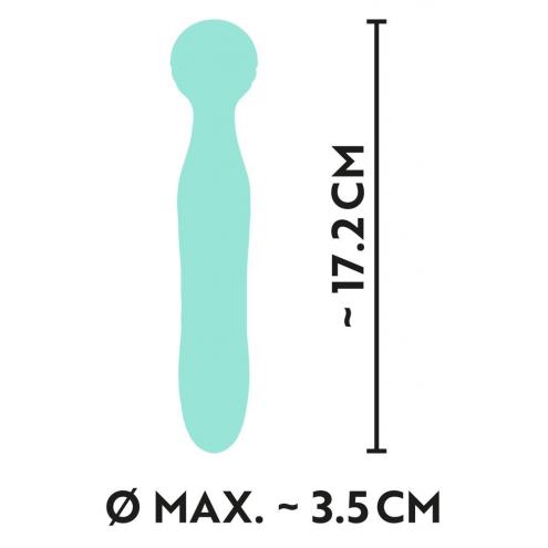 Универсальный вибромассажер Mini Vibrator Cuties Green, бирюзовый