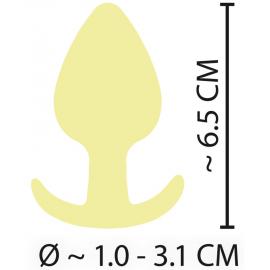 Анальная пробка Cuties Plugs Yellow - 7