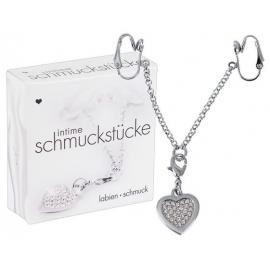 Зажим для клитора Intimate Heart-shaped Chain - 1