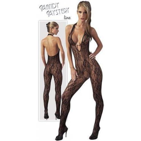 Комбінезон із філігранної сітки Catsuit with Pearls L/XL