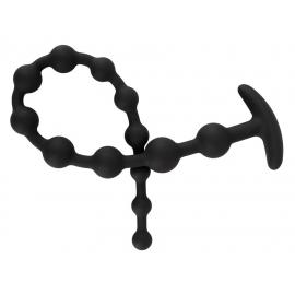 Анальний стимулятор Black Velvets Anal Beads Silic - 1