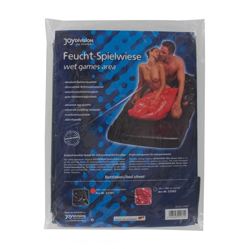 БДСМ-Wet games area, bed sheet,180 x 260 cm, black