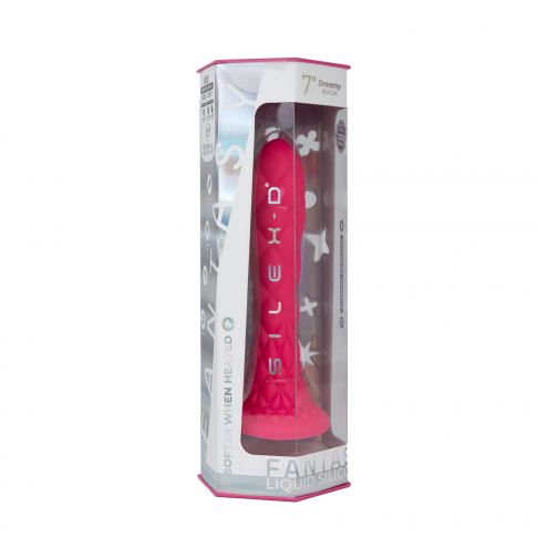Фалоімітатор Silexd Liquid Silicone Fantasy Dreamy Size 7, рожевий