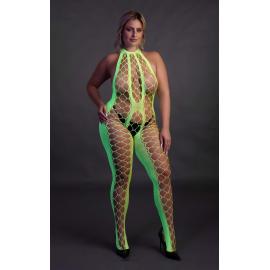 Бодистокинг - Ouch! Bodystocking With Halterneck Green, XL/4XL - 3