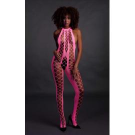 Бодистокинг - Ouch! Bodystocking With Halterneck Pink, XS/XL - 6