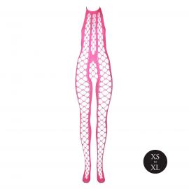 Бодистокинг - Ouch! Bodystocking With Halterneck Pink, XS/XL - 4
