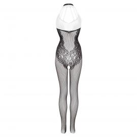 Бодистокинг - Christine Crotchless Bodystocking With Flowerlace Amara Black - 6