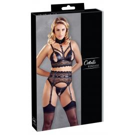Комплект белья Cottelli Collection Bra Suspender Set - M - 1