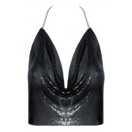 Топ - Сottelli Collection Metal Top Black S-L - 7