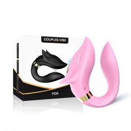 Вібратор для двох з пультом керування Fox light pink - 6