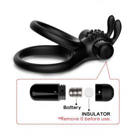 Віброкільце для члена Boss Series Traveler Cock Ring Stay Hard, чорне - 5