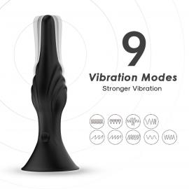 Анальный стимулятор Rocket Black, 9 vibration functions - 2