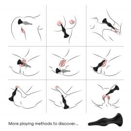 Анальный стимулятор Rocket Black, 9 vibration functions - 6