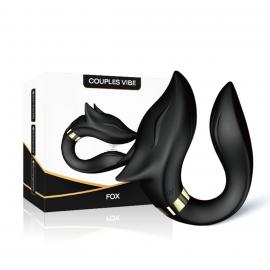 Вібратор для двох з пультом керування Fox black - 1