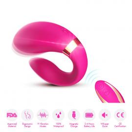 Вібратор для двох Crescent light pink - 6