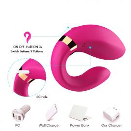 Вібратор для двох Crescent light pink - 4