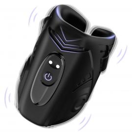 Насадка на пенис Mechwarrior Black, 9 vibration functions - 1