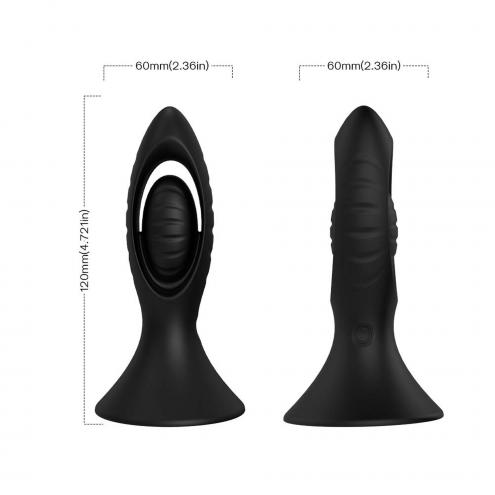 Анальний стимулятор Watchman Black, 9 vibration functions