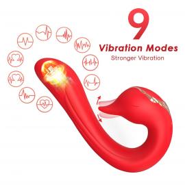 Вибратор Swan Red, 9 vibration functions - 7