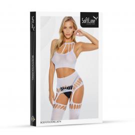 Бодистокинг - Bodystocking 2074, white - One Size - 4