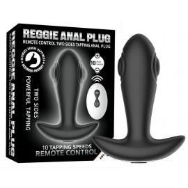 Анальна вібро пробка Dual tapping anal plug - 1