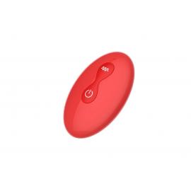 Анальна червона вібро пробка Rose rotating anal beads - 3