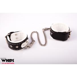 Наручники Whips Collection, біло-чорні