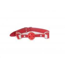 Кляп червоного кольору Knebel-Ball Gag - Fetish Boss Series - 7