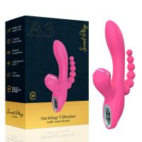 Вибратор - Erospace Sweet Play Sucking Vibrator With Anal Beads A3