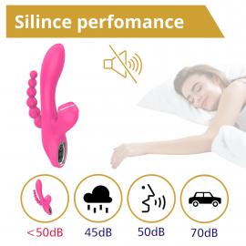Вібратор - Erospace Sweet Play Sucking Vibrator With Anal Beads A3 - 7