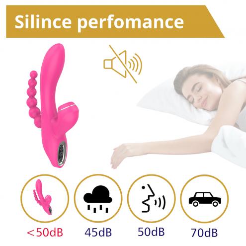 Вибратор - Erospace Sweet Play Sucking Vibrator With Anal Beads A3