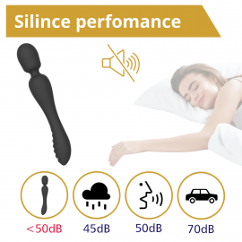 Вібратор - Erospace Sweet Play Wand Vibrator 2in1 A8 - 2