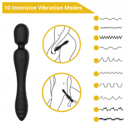 Вібратор - Erospace Sweet Play Wand Vibrator 2in1 A8 - 10
