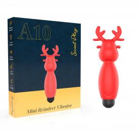 Міні-вібратор - Erospace Sweet Play Mini Reindeer Vibrator A10 - 1