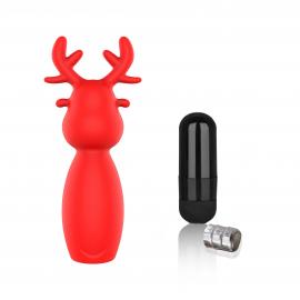Міні-вібратор - Erospace Sweet Play Mini Reindeer Vibrator A10 - 8
