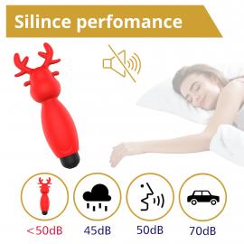 Міні-вібратор - Erospace Sweet Play Mini Reindeer Vibrator A10 - 6